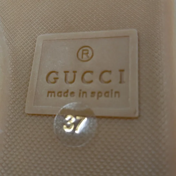 NEW GUCCI GG MARMONT MATELASSE LEATHER ESPADRILLE SANDALS RED/GOLD SZ 37 - Picture 12 of 16